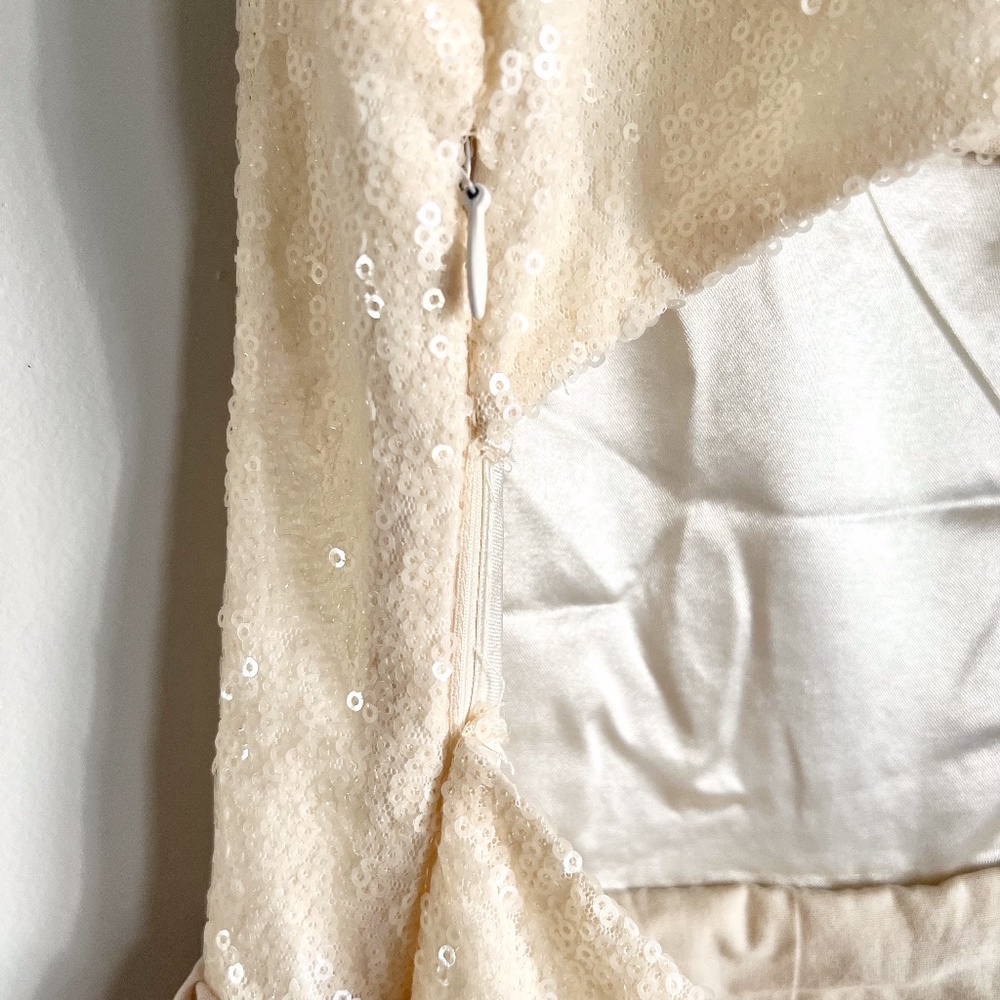 MISS BEHAVE Girls Creamy Colored Fancy Sequin Josie Dress Size 8 - Picture 5 of 9